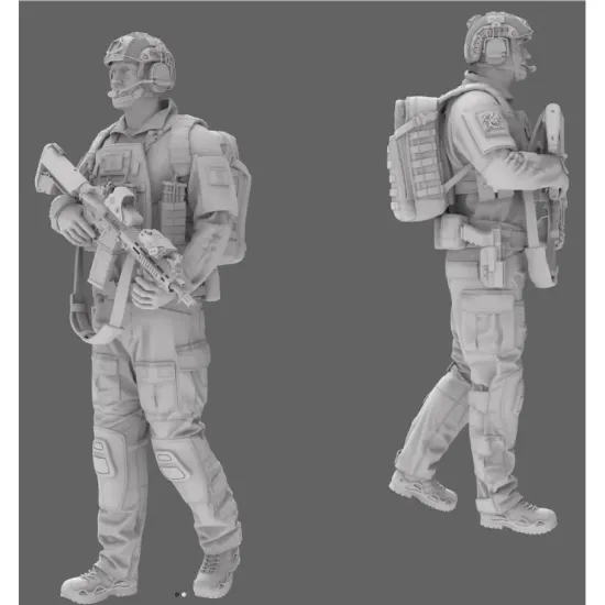 Black Snake Sas-02-16 1/16 1er Rpima French Sas Resin Figure Kit