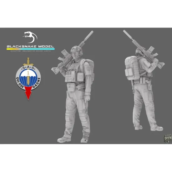 Black Snake Sas-03-16 1/16 1er Rpima French Sas Resin Figure Kit