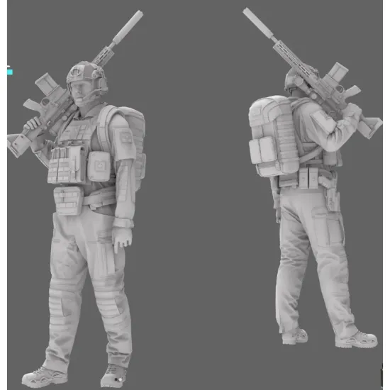 Black Snake Sas-03-16 1/16 1er Rpima French Sas Resin Figure Kit