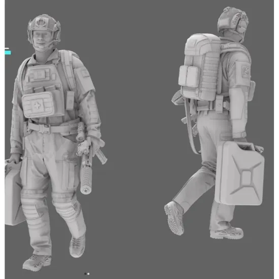 Black Snake Sas-04-16 1/16 1er Rpima French Sas Resin Figure Kit
