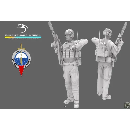 Black Snake Sas-05-16 1/16 1er Rpima French Sas Resin Figure Kit