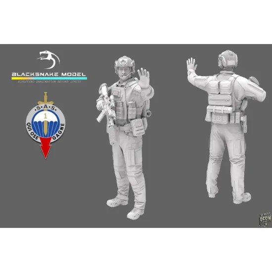 Black Snake Sas-06-16 1/16 1er Rpima French Sas Resin Figure Kit