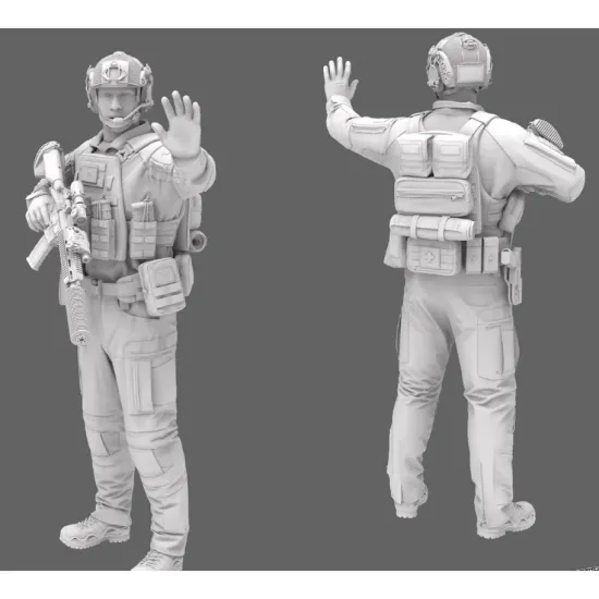 Black Snake Sas-06-16 1/16 1er Rpima French Sas Resin Figure Kit