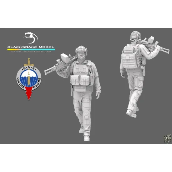 Black Snake Sas-07-16 1/16 1er Rpima French Sas Resin Figure Kit