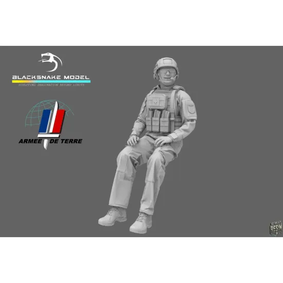 Black Snake Fr-02-16 1/16 French Soldier Flight Commander Resin Figure Kit