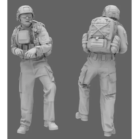 Black Snake Fr-03-16 1/16 French Soldier Gunner Resin Figure Kit