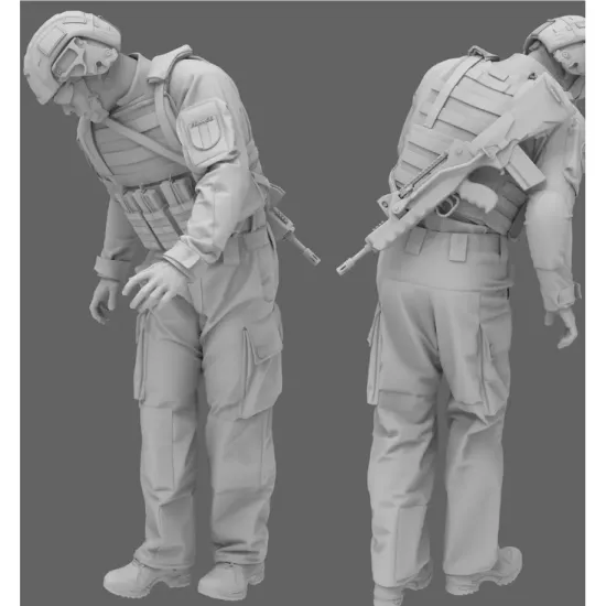 Black Snake Fr-04-16 1/16 French Soldier Artilleryman Resin Figure Kit