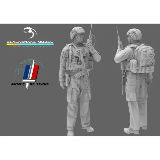 Black Snake Fr-09-16 1/16 French Soldier Radio Resin Figure Kit
