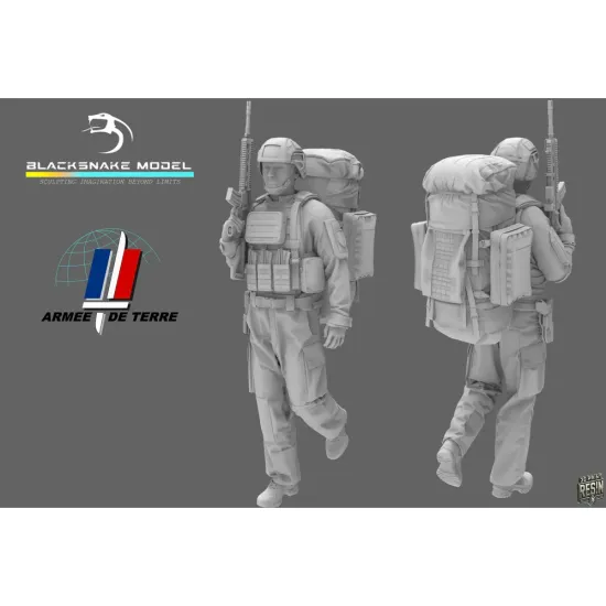 Black Snake Fr-11-16 1/16 French Soldier Resin Figure Kit