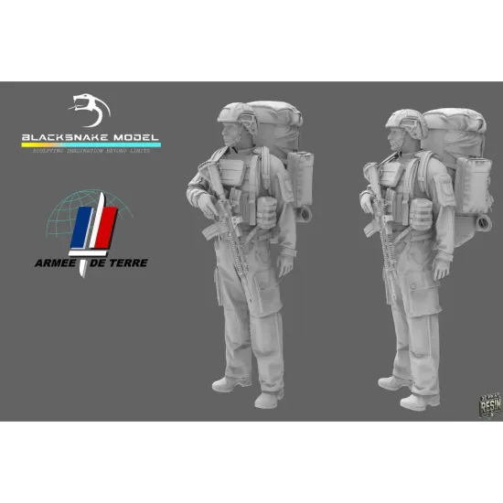 Black Snake Fr-12-16 1/16 French Soldier Resin Figure Kit