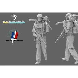 Black Snake Fr-13-16 1/16 French Soldier Tripod And Replacement Magnum 58 Cannon Resin Figure Kit