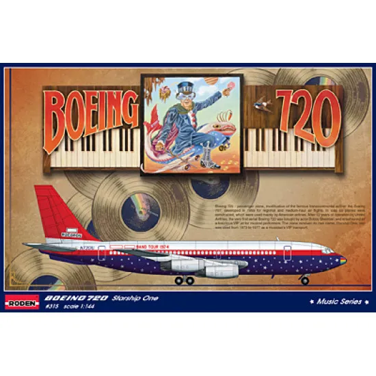 Boeing 720 Starship One Elton John tour Music Edition 1/144 Roden 315