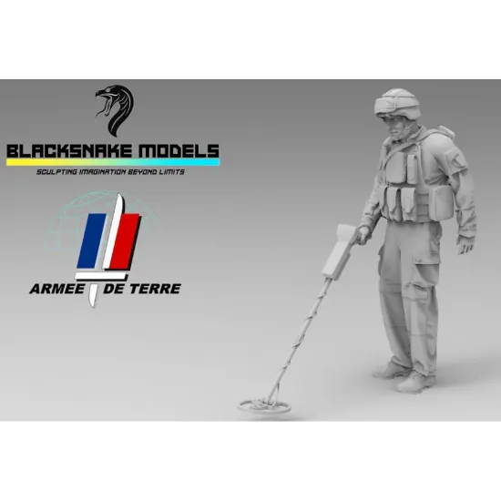 Black Snake Fr-26-16 1/16 French Engineer Soldier In Afghanistan Resin Figure Kit