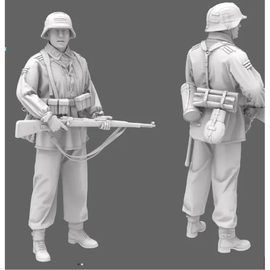 Black Snake Waffen-02-16 1/16 German Waffen Soldier Resin Figure Kit