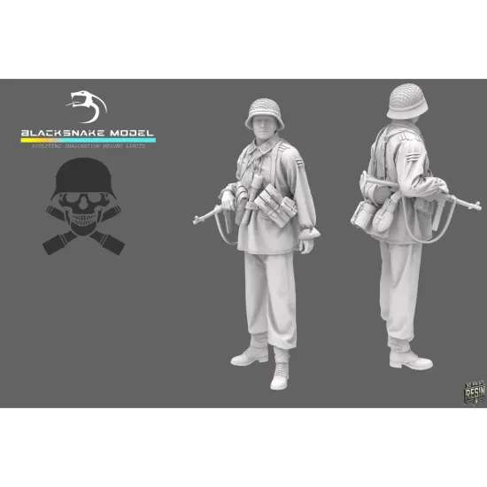Black Snake Waffen-03-16 1/16 German Waffen Soldier Resin Figure Kit