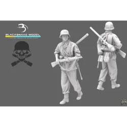 Black Snake Waffen-04-16 1/16 German Waffen Soldier Resin Figure Kit