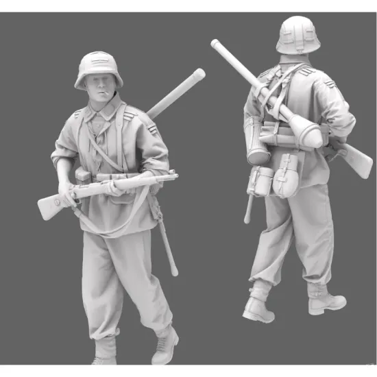 Black Snake Waffen-04-16 1/16 German Waffen Soldier Resin Figure Kit