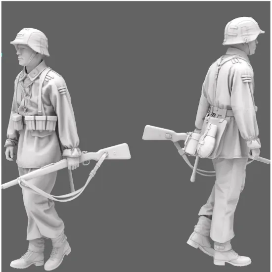 Black Snake Waffen-05-16 1/16 German Soldier Mg 34 Resin Figure Kit