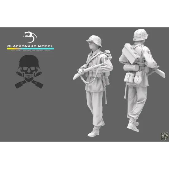 Black Snake Waffen-07-16 1/16 German Waffen Soldier Resin Figure Kit
