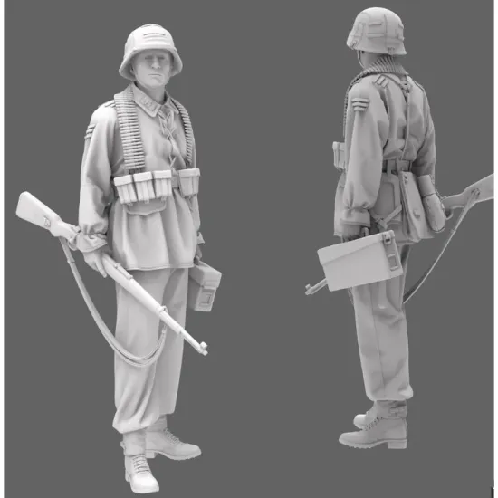 Black Snake Waffen-11-16 1/16 German Waffen Soldier Resin Figure