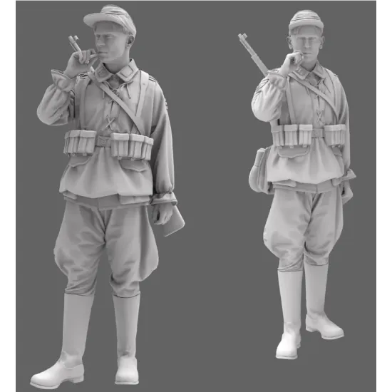 Black Snake Waffen-13-16 1/16 German Waffen Soldier Resin Figure Kit