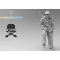 Black Snake Ttnkf-08-16 1/16 Infantryman Totenkopf In Winter Uniform Sidecar Pilot Eastern Front