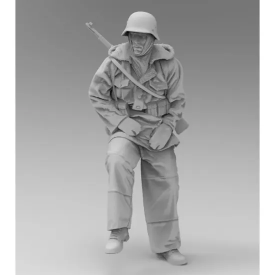 Black Snake Ttnkf-08-16 1/16 Infantryman Totenkopf In Winter Uniform Sidecar Pilot Eastern Front