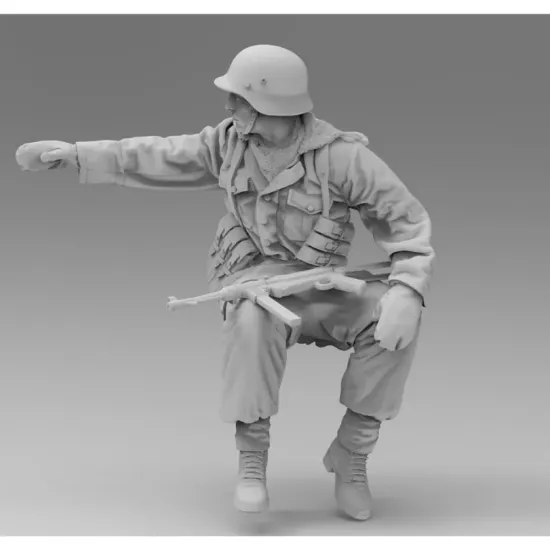 Black Snake Ttnkf-09-16 1/16 Rider Totenkopf In Winter Gear Eastern Front