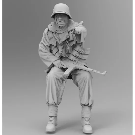 Black Snake Ttnkf-10-16 1/16 Rider Totenkopf In Winter Gear Eastern Front