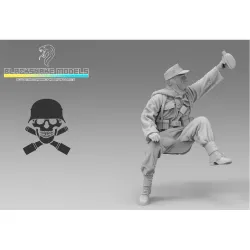 Black Snake Ttnkf-12-16 1/16 Rider Totenkopf In Winter Gear Eastern Front Eastern Front
