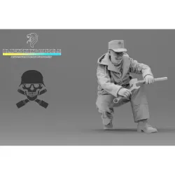 Black Snake Tiger-crew-02-16 1/16 Tiger Crew Totenkopf In Winter Uniform Eastern Front Resin Kit