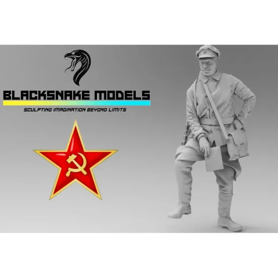 Black Snake Soviet-03-16 1/16 Red Army Officer Ww2 Resin Figur Kit