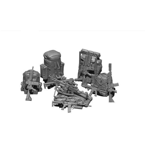 Black Snake Bs-ds-03 1/35 French Special Forces Accessory Pack Equipment Weapons
