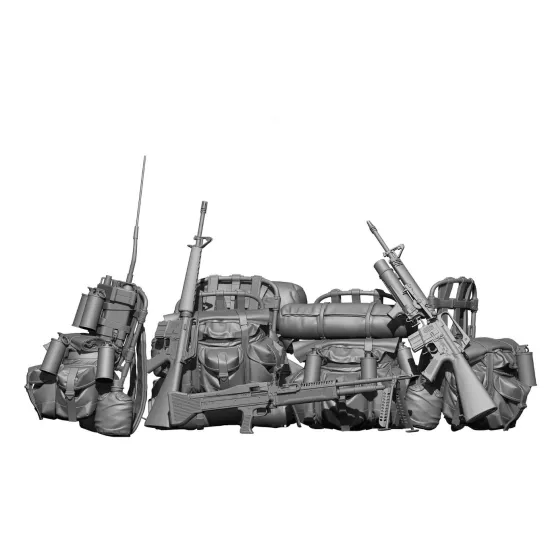Black Snake Bs-ds-05 1/35 Vietnam War Accessories Pack Equipment Weapons Resin Model Kit