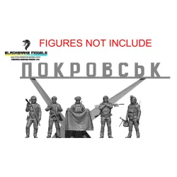 Black Snake Ds-07 1/35 Roadsign Pokrovsk Ukraine Figures Not Include Resin Diorama Kit