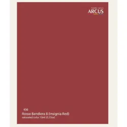 Arcus A436 Acrylic Paint Rosso Bandiera 8 Insignia Red Saturated Color 10ml