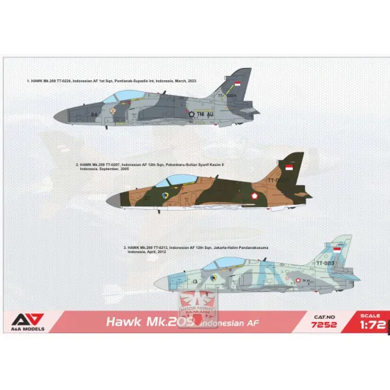 Aa Models 7252 1/72 Hawk 209 Light Fighter Indonesian A F Plastic Model Kit