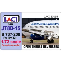 Laci 720055 1/72 P W Jt8d-15 B737-200 Open Thrust Reversers For Bpk Kit
