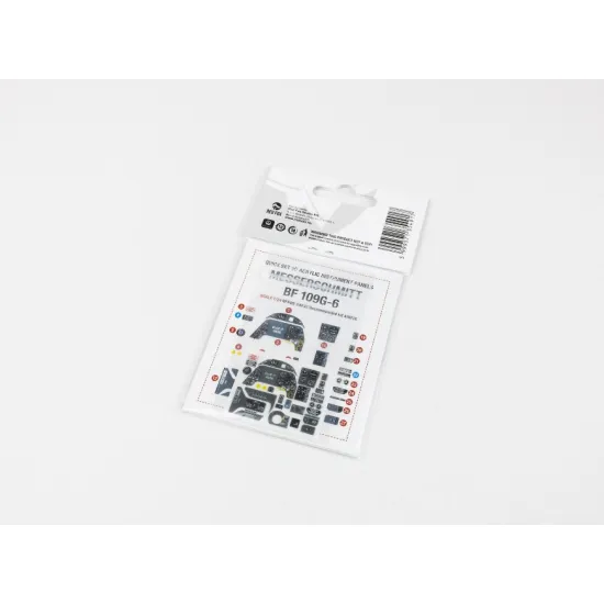 Red Fox Qs-24032 1/24 3d Decal Instrument Panels For Messerschmitt Bf 109g-6 For Airfix