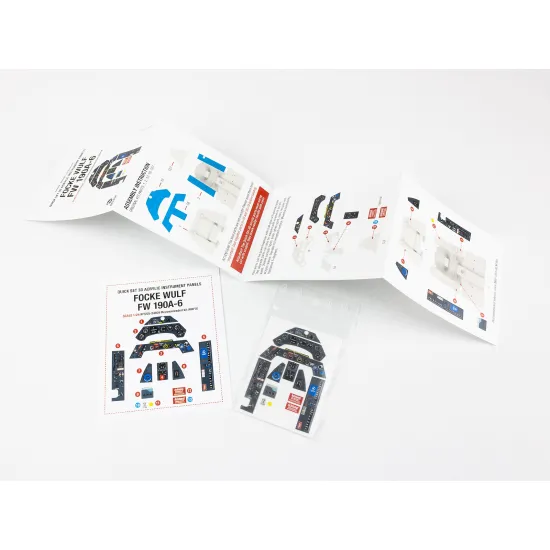 Red Fox Qs-24036 1/24 3d Instrument Panels For Focke Wulf Fw 190a-6 For Airfix