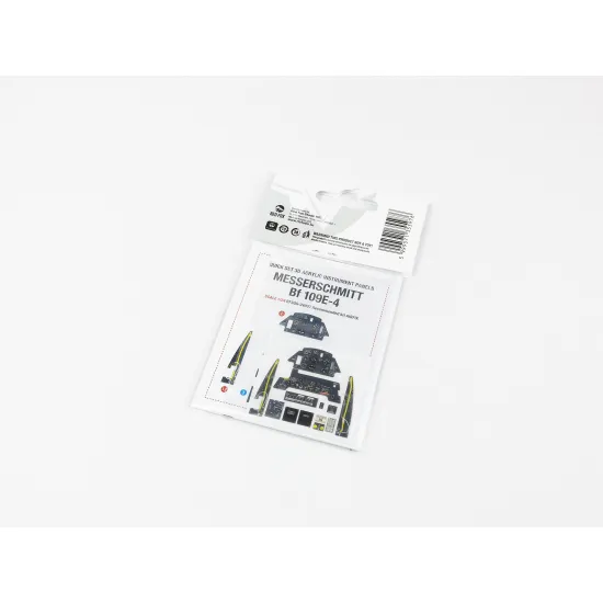 Red Fox Qs-24037 1/24 3d Instrument Panels For Messerschmitt Bf 109e-4 For Airfix