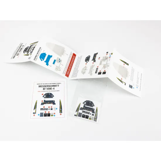 Red Fox Qs-24037 1/24 3d Instrument Panels For Messerschmitt Bf 109e-4 For Airfix