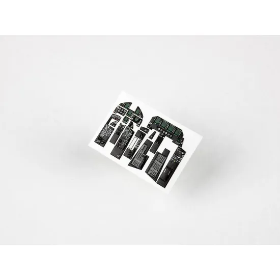 Red Fox Qs-48183 1/48 3d Instrument Panel For F-15i Raam For Hasegawa