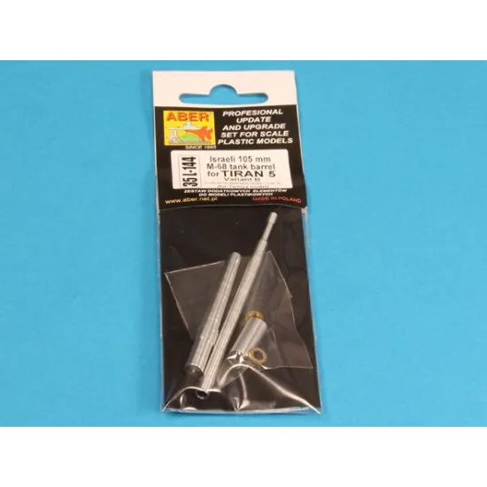 Israeli 105mm M-68 tank barrel for TIRAN 5 (variant B), for Tamiya 1/35 Aber 35-L144