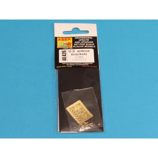 US antenna and brackets (set of 3 pcs) 1/48 Aber 48-A26