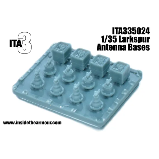 Inside The Armor Ita335024 1/35 Larkspur Antenna Bases For British Military Vehicles 1950s To 1970s