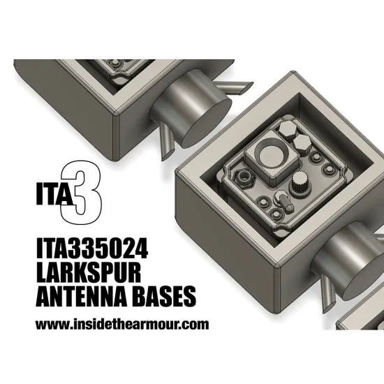 Inside The Armor Ita335024 1/35 Larkspur Antenna Bases For British Military Vehicles 1950s To 1970s