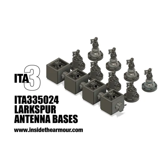 Inside The Armor Ita335024 1/35 Larkspur Antenna Bases For British Military Vehicles 1950s To 1970s