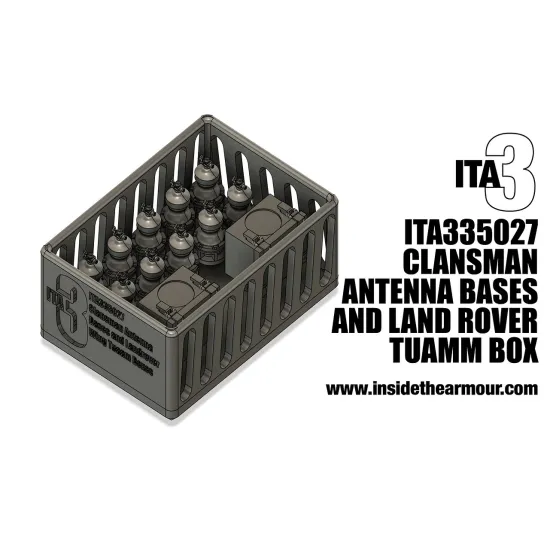Inside The Armor Ita335027 1/35 Clansman Antenna Bases And Tuaam Wing Boxes