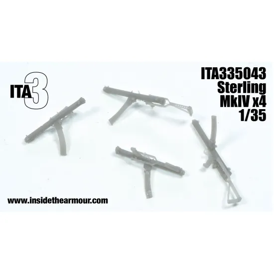 Inside The Armor Ita335043 1/35 Sterling Mk.4 Smg 4 Pcs